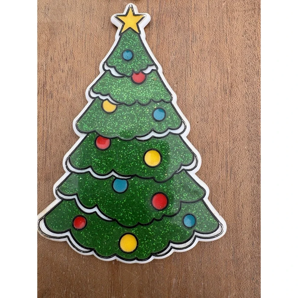 Lot of 4 Vintage Christmas Holiday Refrigerator Magnets Santa Angel Tree Rudolph